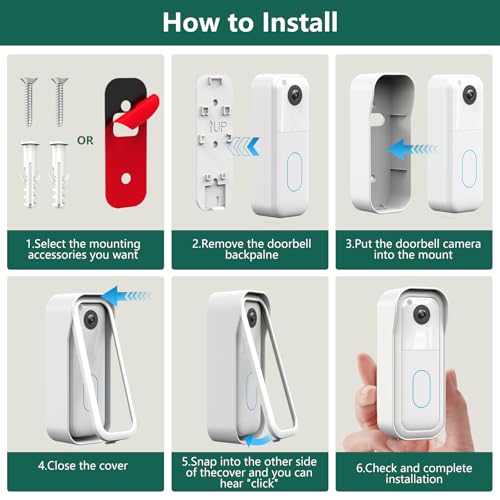 Support de sonnette Blink sans perçage pour caméra vidéo de 2e génération - 7