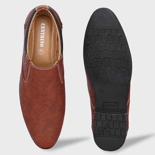 Image of Centrino Men's Classic Moccasins Non-Lace Up Formal Shoes for Office, Party,Wedding | Dress Shoes | Extra Cushioning Insole | Lightweight & Comfortable (7957)