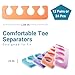 Toe Separators - Soft Two Tone Toe Spacers - Great Toe Cushions - Apply Nail Polish During Pedicure & Other Uses - Iridesi - 12 Pack