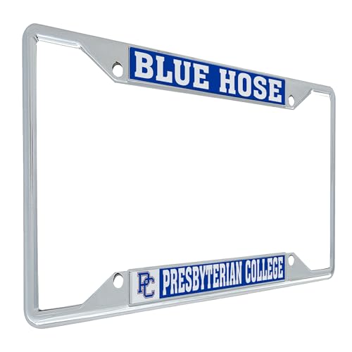 Desert Cactus Presbyterian College License Plate Frame Blue Hose Metal Car Tag Holder for Front or Back of Car Officially Licensed (Mascot)