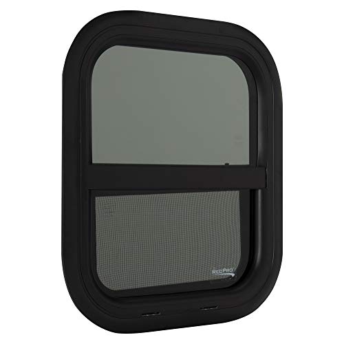RecPro RV Window | 14"W x 16"H | Teardrop Style | Vertical Sliding | RV Window Replacement | Made in USA