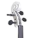 Cecilio Electric/Silent Violin - Style 2, Full Size (4/4) - Ebony Fittings - Metallic Pearl White - Includes Case, Bow, Rosin, Aux Cable, and Headphones