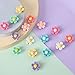 Ella & Emma 16Pcs Flower Charm Accessory for Bogg Bags and Simply Southern Totes, Decorative Accessories to Customize Your Beach Tote Bag (16pc Rainbow Flowers) (16pcs rainbow flowers)