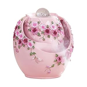 Creative Desktop Fountain Ceramic watervallandschap Indoor Fountain met LED verlichting Crystal Ball Meditatie Waterscape Decoration Accessoires voor fonteinfonteinen in de tuin