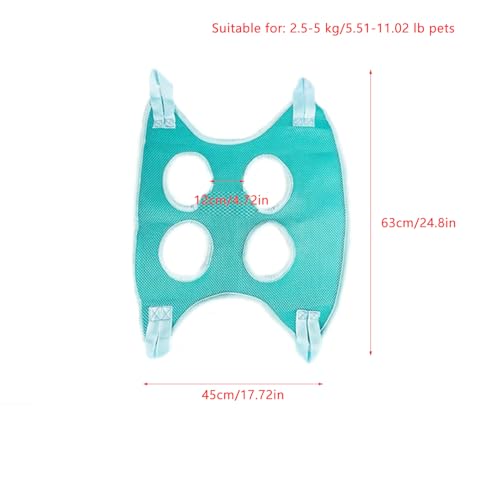 Image of Cat Grooming Hammock Breathable Hanging Harness Restraint Holder Helper for Pet Nail Trimming Cutting Clipping Bathing Claw Care Small Dogs Chihuahua Poodle Puppy Benny Rabbit