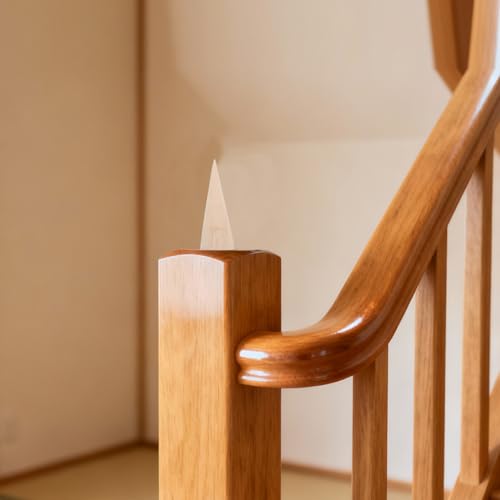 Columnas Madera Maciza Cono Barandilla Interior Pack 4 6