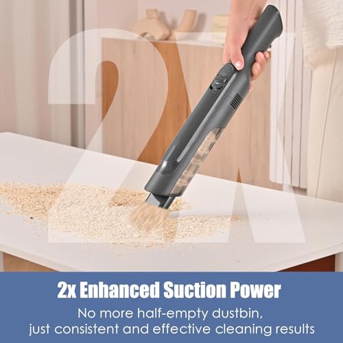Image of Handheld Vacuum Cordless, Super Lightweight 1.4lb with Powerful Suction, Charging Dock, Single Touch Empty and Detachable Dust Cup, Portable Mini Car Vac for Home Pet Car