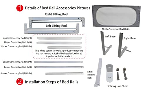 Agimoli 79" Baby Bed Rail With Safety Y-Strap Extra Long Twin Full Queen King Size Infants Toddlers Guardrail With Reinforce Anchor Safety System (1 Side, Gray) #TOP5