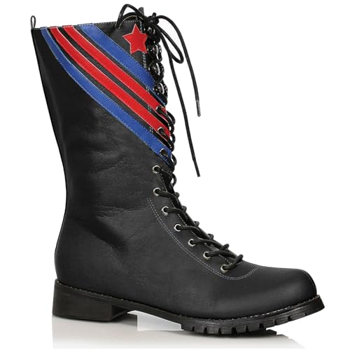 Image of Ellie Shoes Men's Aviator Boot, Black, Size Small (8-9)