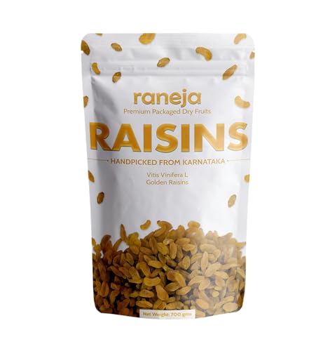 Image of Raneja Premium Seedless Golden Raisins 700g | Quality Kishmish /Kismis | Dry Fruits, Healthy Snacks | Rich in Iron & Vitamin B | Antioxidant Rich | Healthy Dry Fruit Snack
