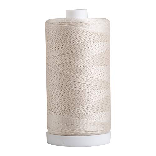 Connecting Threads Cream 100% Cotton Thread for Sewing, Quilting, and Crafting - 50-Weight - 1200 Yard Large Spool (Parchment)