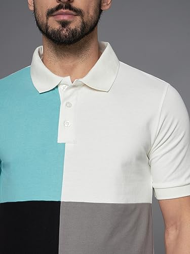 Image of THE DRY STATE Men's Basic Fit Textured Stand Collar Henely T-Shirt