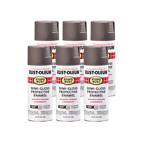 Image of Rust-Oleum 7754830-6PK Stops Rust Spray Paint, 12 oz, Semi-Gloss Anodized Bronze, 6 Pack