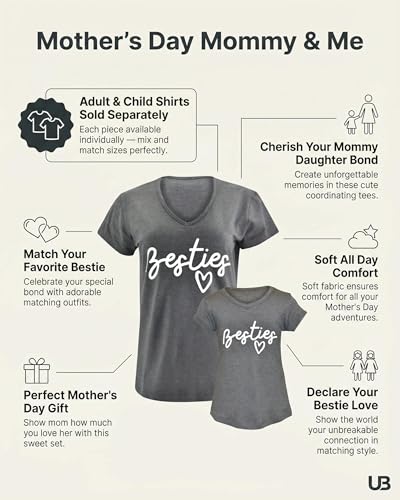Image of Unique Baby Besties Mommy and Me Matching Mothers Day Shirts