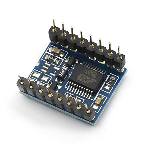 Hailege 2pcs WTV020-SD U Disk Audio Player MP3 Sound Module Voice Module with SD Card Slot UART 232 for, Multicolor - Image 4