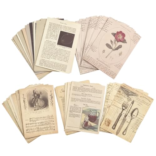 150 pièces de papier pour scrapbooking vintage 20x14 cm, papier pour scrapbooking décoratif, 5 styles d'autocollants pour scrapbook, papier artisanal non...
