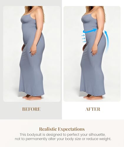 Bodysuits for Women,Full Body Tummy Control Shaper,Seamless Snatched Waist Mid-Thigh,Spaghetti Strap Body Suit2