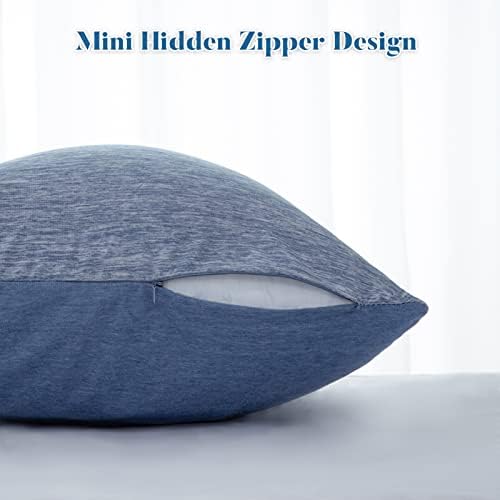 CHOSHOME Pillow Cases 2 Pack,Cooling Pillow Cases for Hot Sleepers with Hidden Zipper,Cool Pillow Cases Breathable for Hair and Skin with Arc-chill TOUCH Technology(Blue,40 * 80 cm)