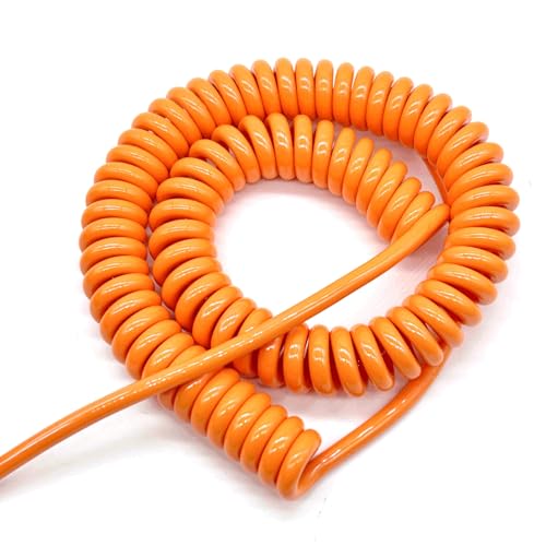 Câble électrique spiralé extensible 13m orange pour fil mobile