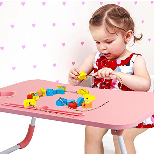 Foldable Bed Table for Laptop, Laptop Desk Table Stand, Laptops Bed Tray Table with Storage Drawer, Notebook Stand Lap Desk for Writing Reading Eating, Portable Laptops Table for Beds Sofa Floor by Handisen - Image 2