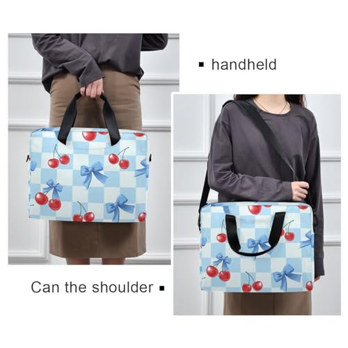 Funda maletín azul con estampado para laptop 13-15.6 pulg miniatura 2