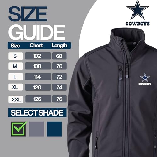 Image of dunbrooke Men's Navy Chicago Bears Softshell Fleece Full-Zip Jacket