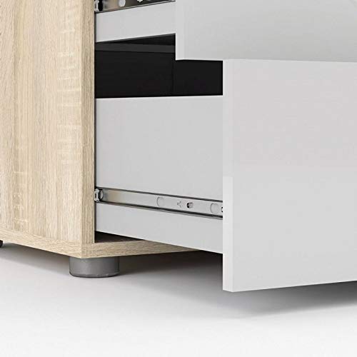 Buy Levan Home 8 Drawer Bedroom Double Dresser in Oak Structure/White