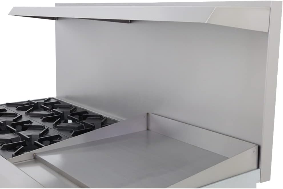 SEAGATE, SGR-6B-24MG-60, Commercial Restaurant Range, Natural Gas, (6) 30k BTU Heavy Duty Cast Iron Burner on Left Side, (1) 24" 39k BTU Griddle on Right Side, (2) 32k BTU Porcelain Oven | 60"
