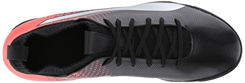 PUMA Puma Men's Evoknit FTB Turf Trainer Soccer-Shoe, Black Silver-red Blast, 10.5 M US