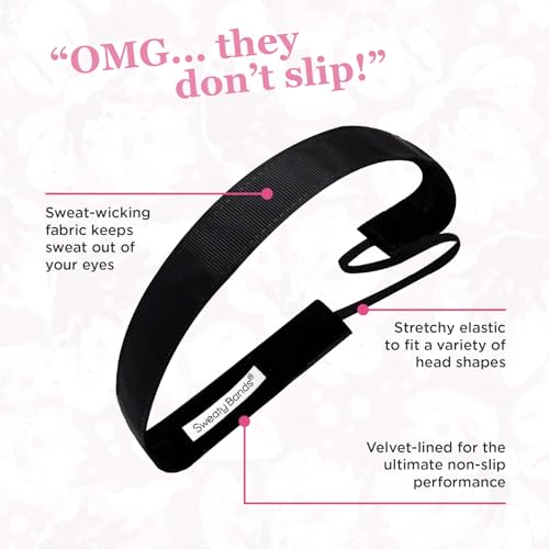 Sweaty Bands Womens Girls Headband - Non-Slip Velvet-Lined Athletic Hairband - Taco Bout It