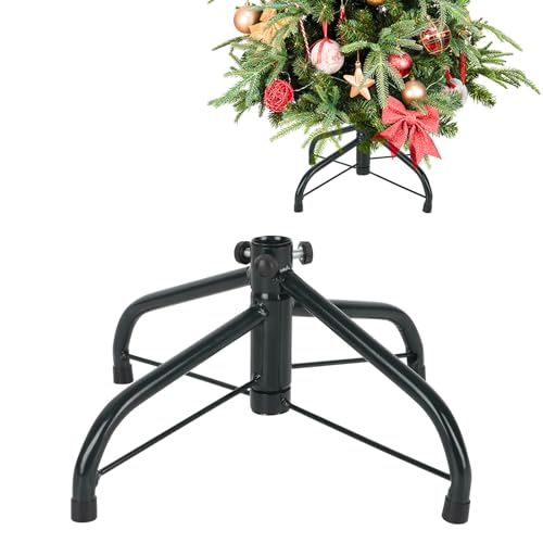 CCINEE Metal Christmas Tree Stand, Universal Folding Xmas Tree Stand 11.8 Inch Replacement Tree Stand Base for 2 Ft to 5 Ft Christmas Artificial Trees Fake Tree，Green