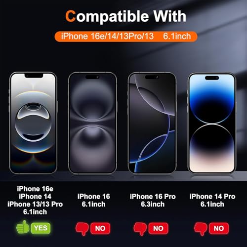 Image of Supershieldz NeoGuard HD+ Gaming Matte Tempered Glass Screen Protector Guard for iPhone 16e /14 /13 and 13 Pro, 9H Hardness, Anti-Static, Case-Friendly, Easy Installation Kit - 1 Pack