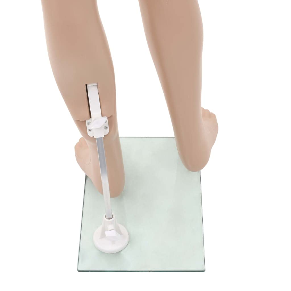 vidaXL Maniquí Niño Cuerpo Completo Beige 140 cm Vidrio Muñeco Modelo de Ropa