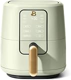 Beautiful 3 Qt Air Fryer, LED Display, Nonstick Ceramic Non Toxic PFOA PFOS Free, 4 Preset Functions, 170°F to 400°F, Drew Barrymore Air Fryer Kitchen Appliances - Sage Green