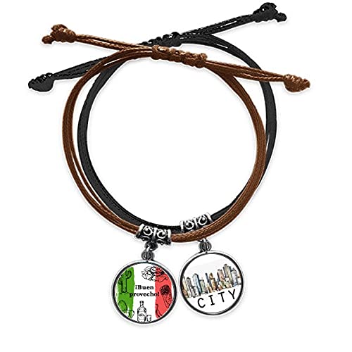 Bracelet Mexique cactus rond cuir Sidi le cadeau d'anniversaire original et mixte