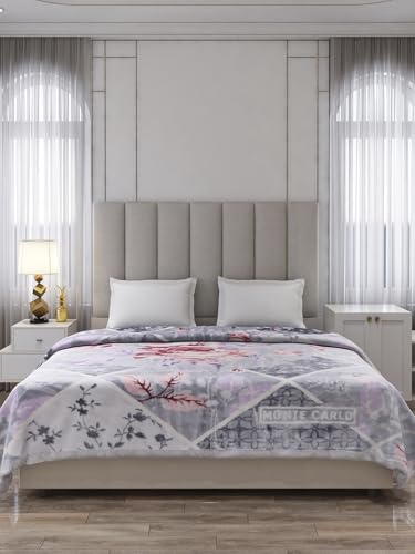 Image of Monte Carlo Double Bed Heavy Winter Blanket Moon Valley Plus 2 Ply Box Pack 870 GSM | 4.5 KG, (240x220 CM), Cool Grey