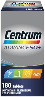 Centrum Advance 50+ Multivitamin & Mineral Tablets, 24 essential nutrients including Vitamin D, Complete Multivitamin Tablets, 180 tablets