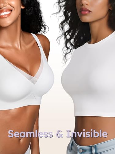 Image of Jelly Bras for Women No Underwire, Full Coverage Seamless Comfortable Bralette with Support and Lift, Wireless Padded Bra