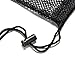 Small Mesh Bags Drawstring Black 5Pcs 11,8x7,48'' – Strong, Lightweight, Breathable Mesh Bag with Lock, Quick-Dry and Tear-Resistant – Easy to Tighten and Adjust for Travel, Swimming & Ball Storage
