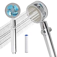 Amazon.co.jp: プロペラ駆動シャワーヘッド、回転節水シャワーヘッド