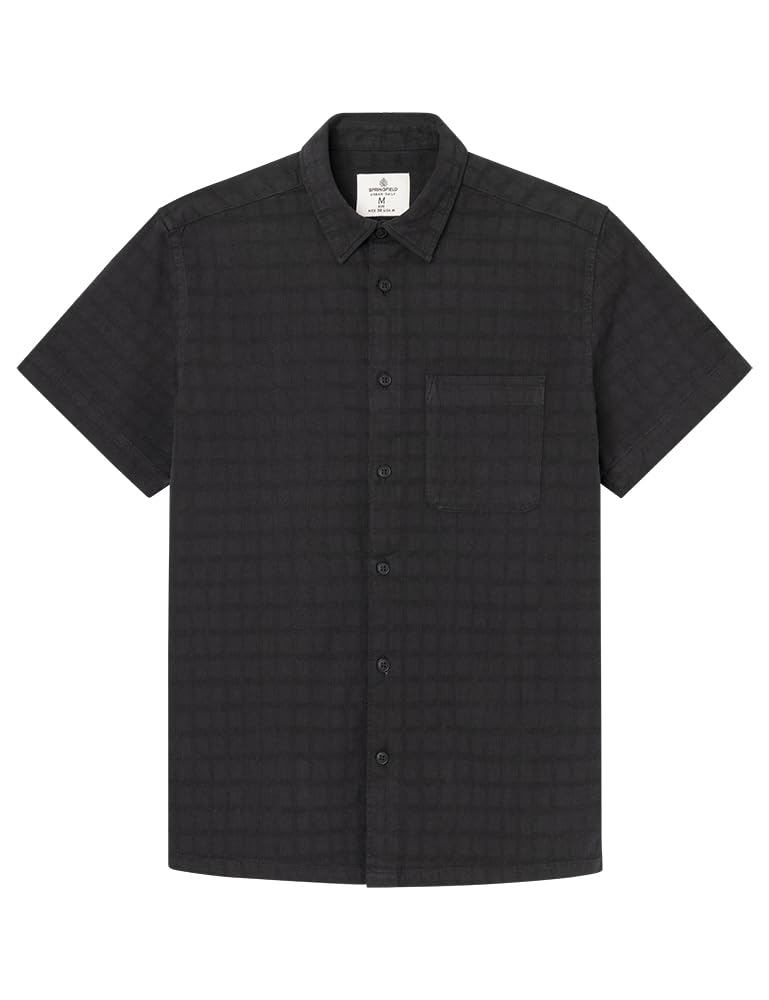 SPRINGFIELD Camisa Negra, Talla L