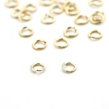 10 Grams (Approx. 300 Pieces) - 23 Gauge 16K Gold Plated Dainty O Shaped Jump Rings Twist and Lock Jump Rings Open Jump Rings - 10GJOD (Gold)