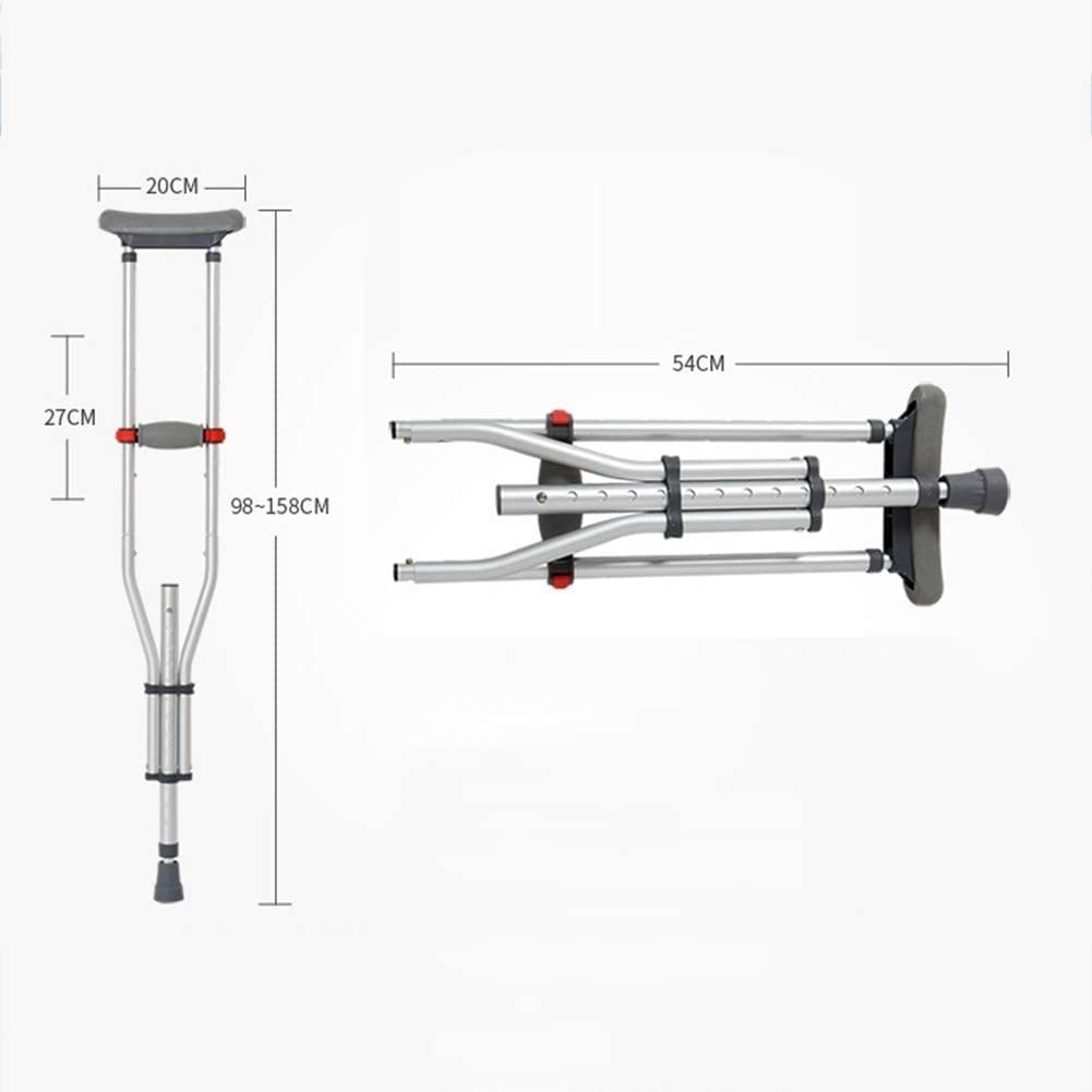 KANBUN Kule dla dorosłych kule pod pachami do regulowanych lekkich aluminiowych składanych kul pod pachami 136 kg pojemność regulowana wysokość użytkownika 39 do 157,5 cm dla osób niepełnosprawnych