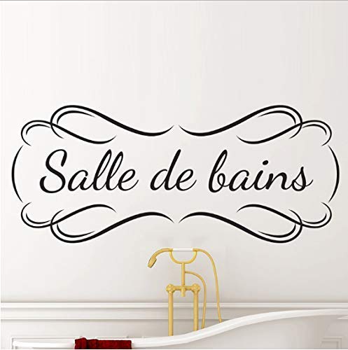 Creative French Bathroom DIY Proverbs Wall Stickers Home Decoration Decals Coolroom Toilet Waterproof Wallpapers 36X15Cm