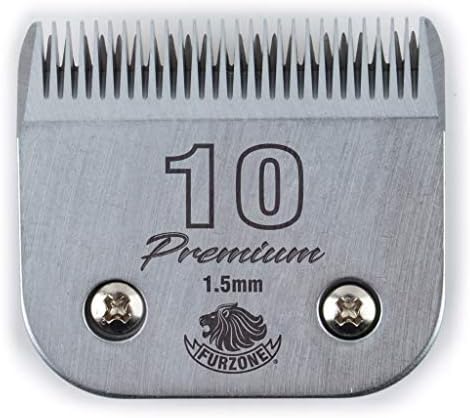 Furzone Detachable Blade - Size 10 Blade 1/16", Made of Extra Durable Japanese Steel, Compatible with Most Andis, Oster, Wahl A5 Clippers