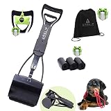 ANGLIP, Perros, Accessorios Para Perros : 1 Recogedor Plegable Perros 60 cm + 1 Dispensor De Bolsa + 60 Bolsas Excrementos [30 Días Satisfacción o reembolso]
