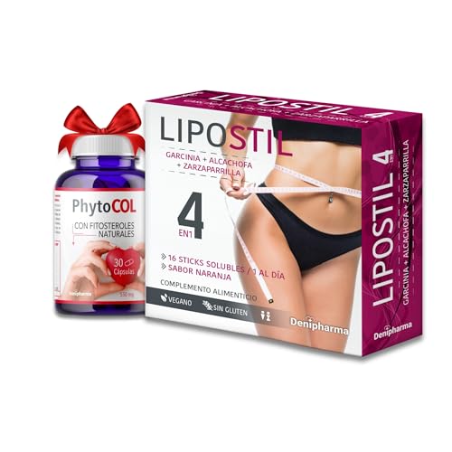Pack Lipostil + Phytocol – Actua en Abdomen Caderas y Piernas – Fitosteroles Naturales – Levadura Roja de Arroz – Soporte Cardiovascular – Mejora Circulación | DENIPHARMA