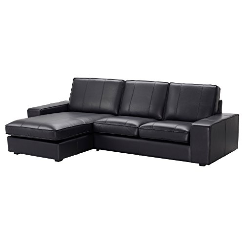Prodotto in Svezia ProTuning KIVIK Divano a 3 posti, con chaise longue/Grann/Bomstad nero