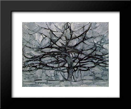 The Gray Tree 24x20 Framed Art Print by Piet Mondrian