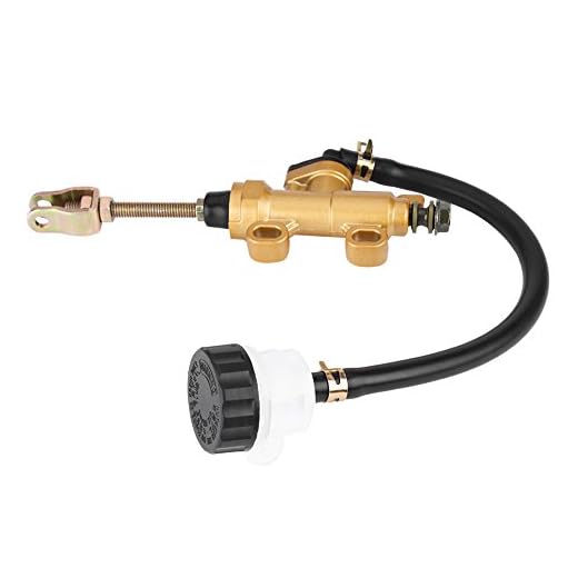 Qiilu Universal Rear Brake Master Cylinder Pump con depósito para Motocicleta Dirt Bike ATV
